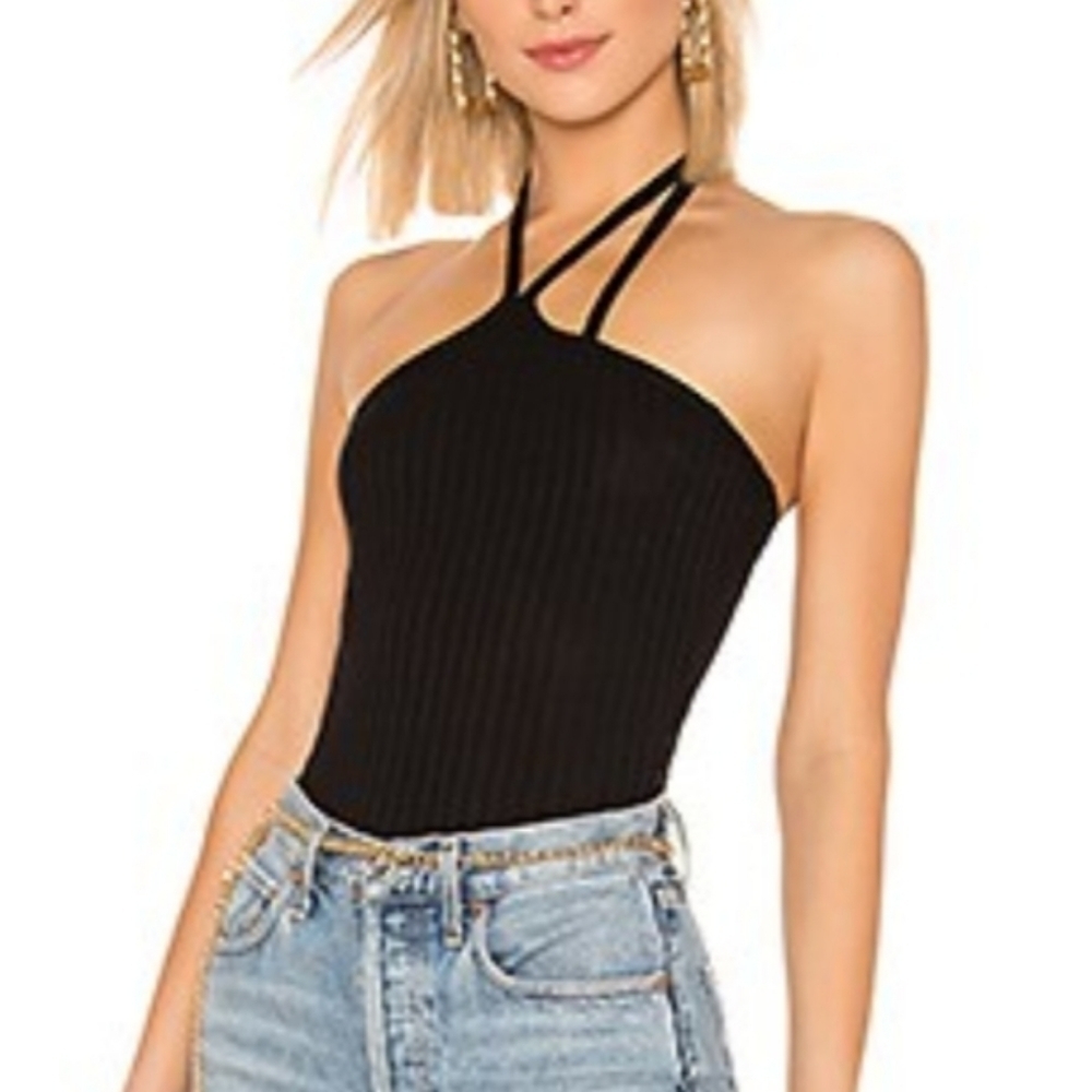 LNA Palo Bodysuit  in‎ Black